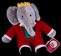 Gund Babar the Elephant Christmas Macy's15"  Plush 1988